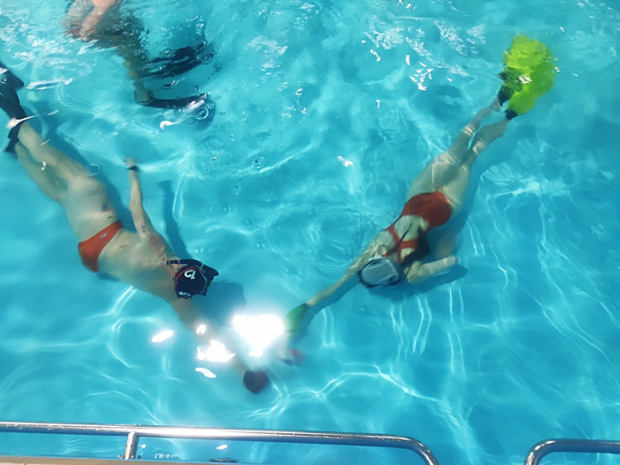 Hokej pod wodą Walenie Siemianowice Śląskie Trening 25 II 2023